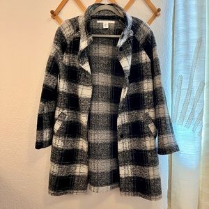 Cozy plaid coat